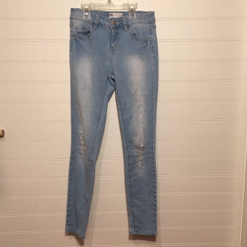 Light blue skinny jeans